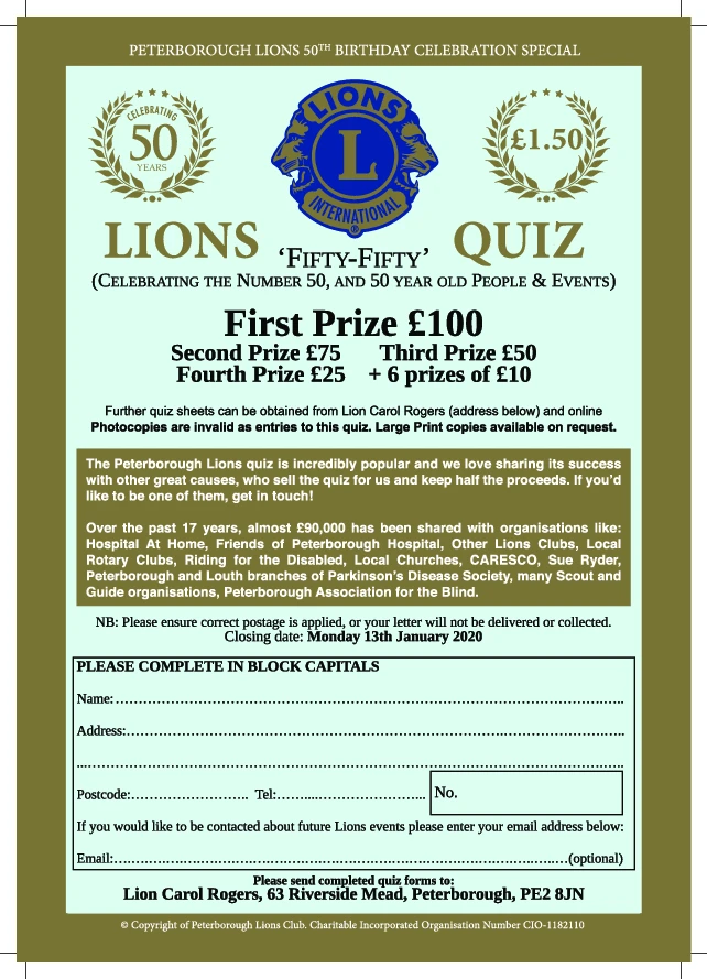 Lions Quiz Outer
