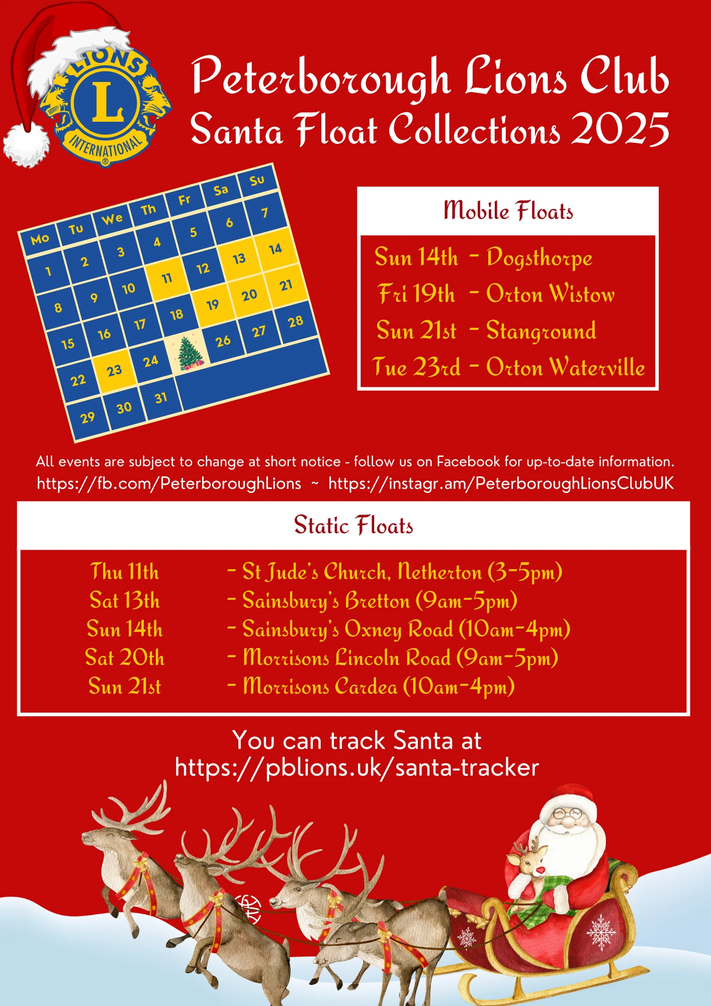 Santa Calendar 2025 2025 12 01