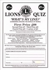 Peterborough Lions Quiz 2015